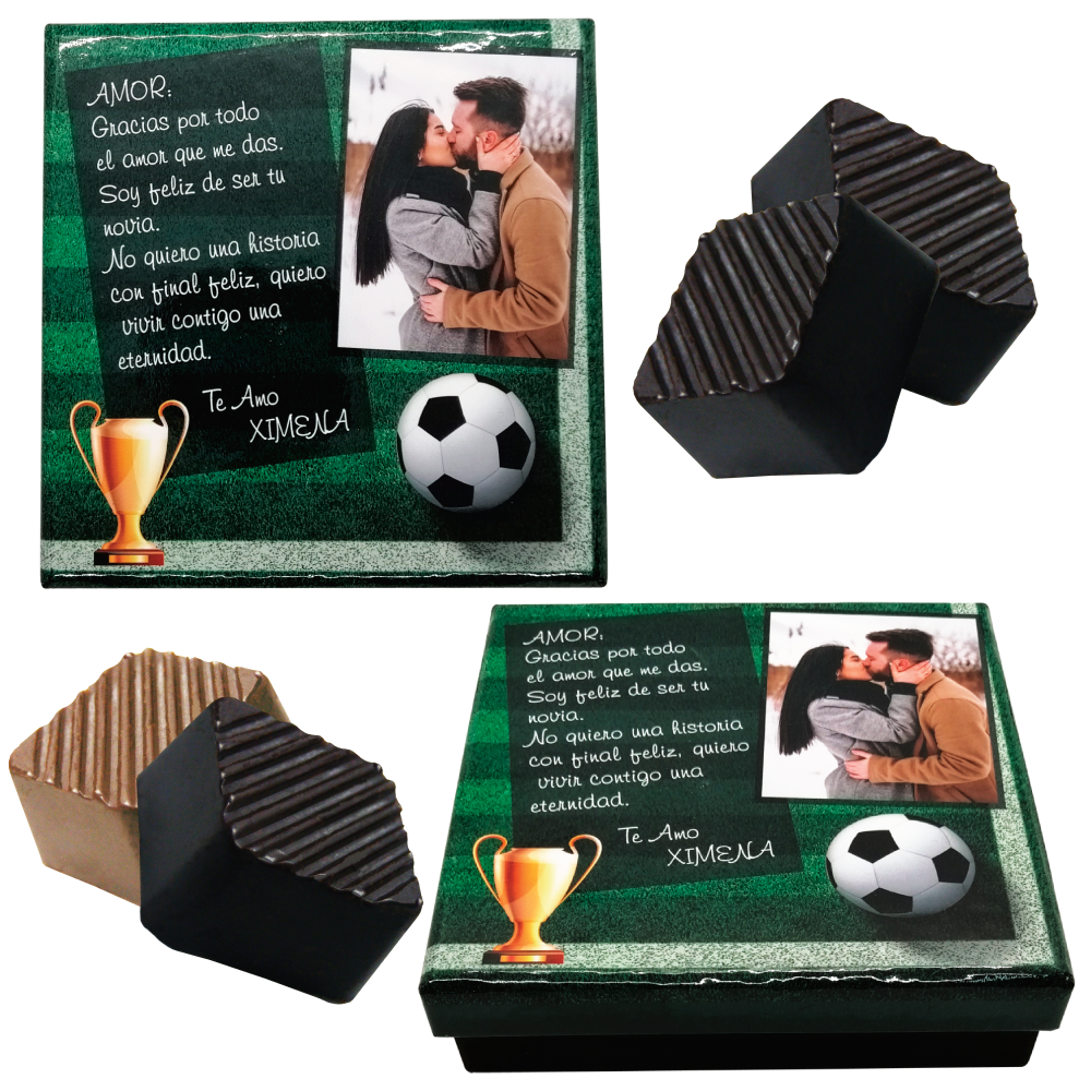 CAJA PERSONALIZADA CON CHOCOLATES PERSONALIZADOS