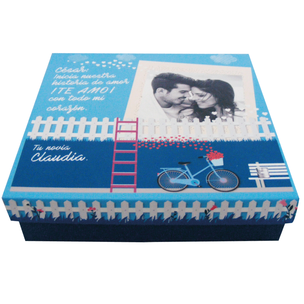 CAJA PERSONALIZADA CON CHOCOLATES PERSONALIZADOS