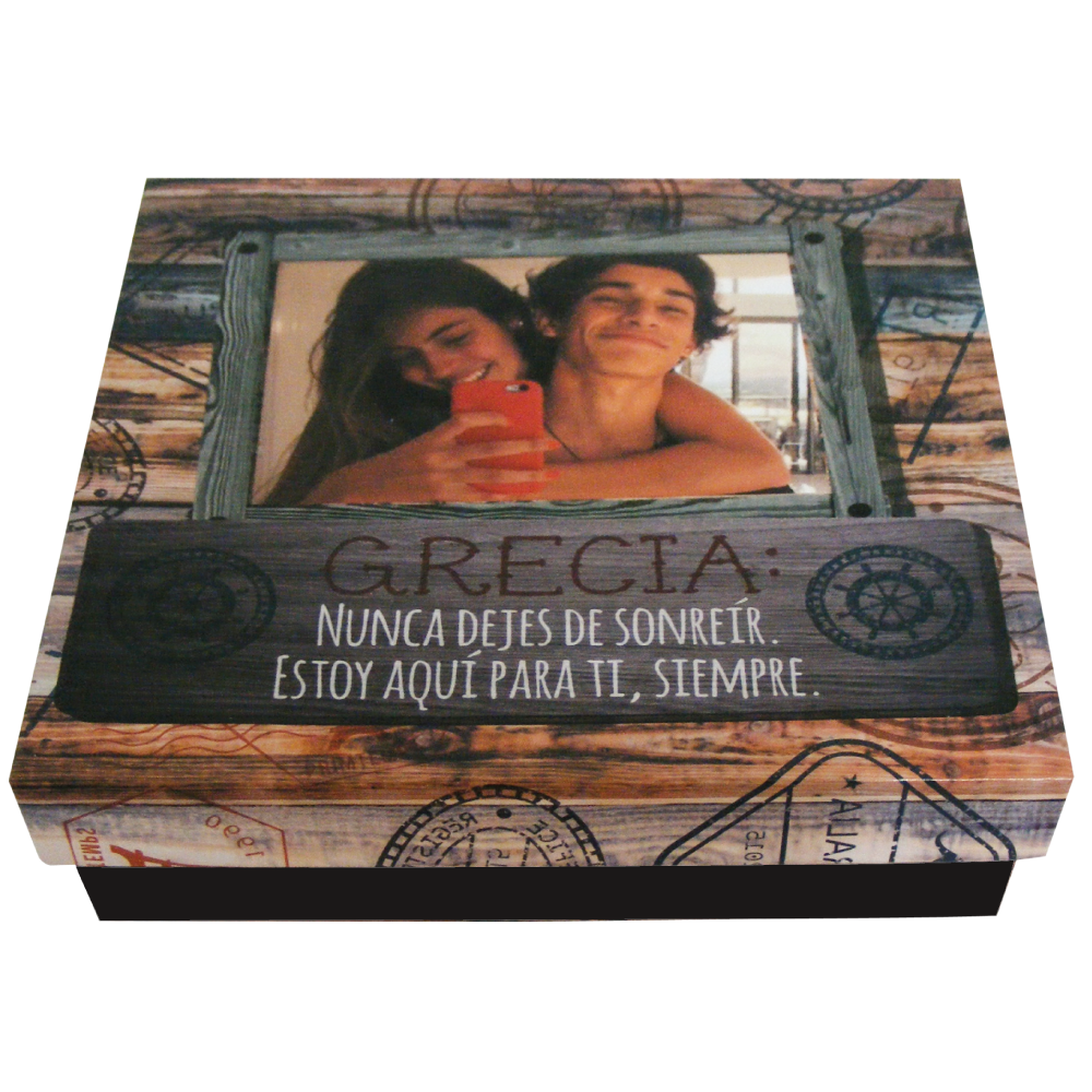 CAJA PERSONALIZADA CON CHOCOLATES PERSONALIZADOS