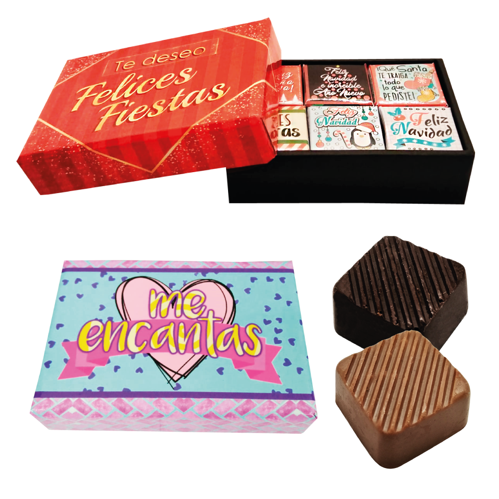 CAJA PERSONALIZADA CON CHOCOLATES PERSONALIZADOS