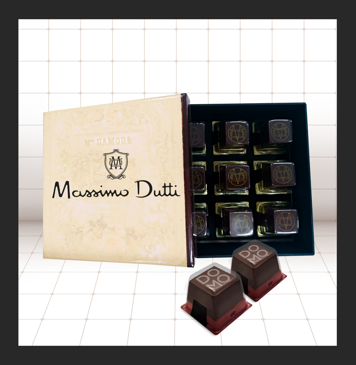 CAJA PERSONALIZADA PROMOCIONAL CON CHOCOLATES PERSONALIZADOS PROMOCIONALES