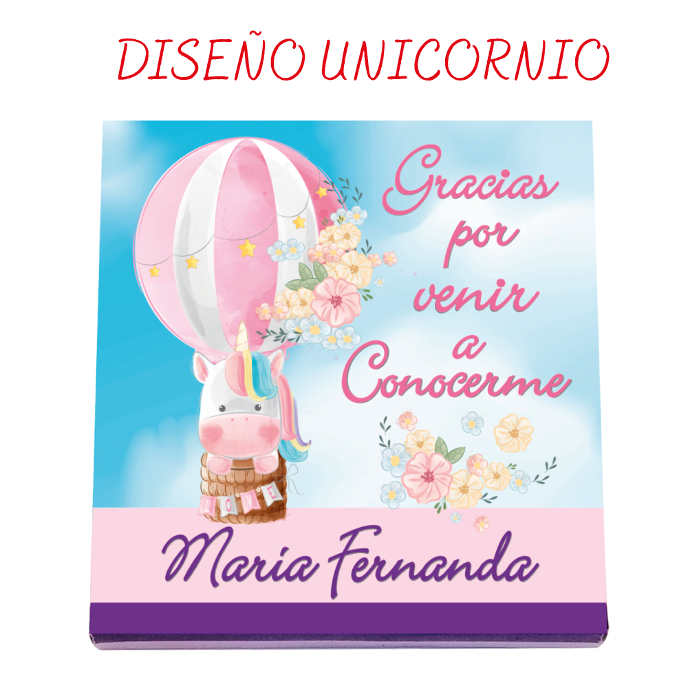 CHOCOLATES PERSONALIZADOS PARA NACIMIENTOS