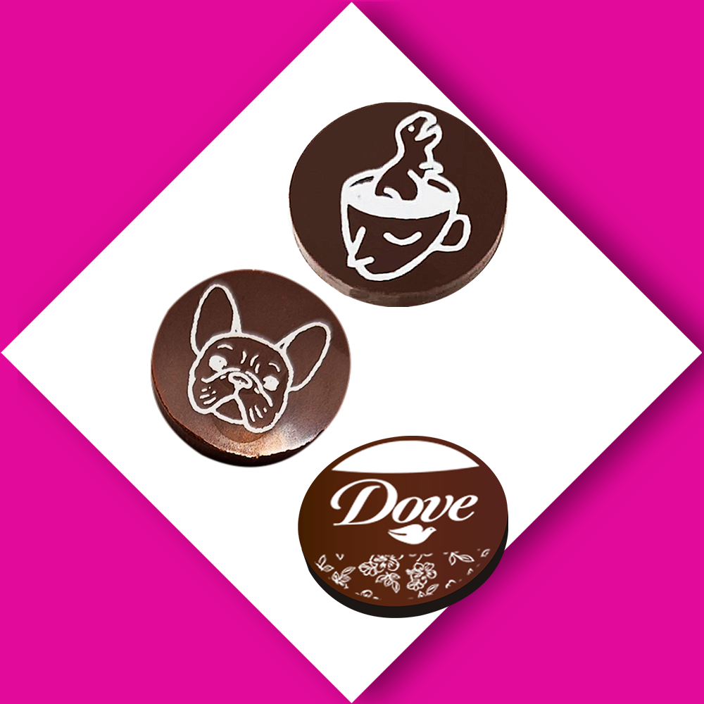 Chocolate Personalizado en Lámina redonda de chocolate