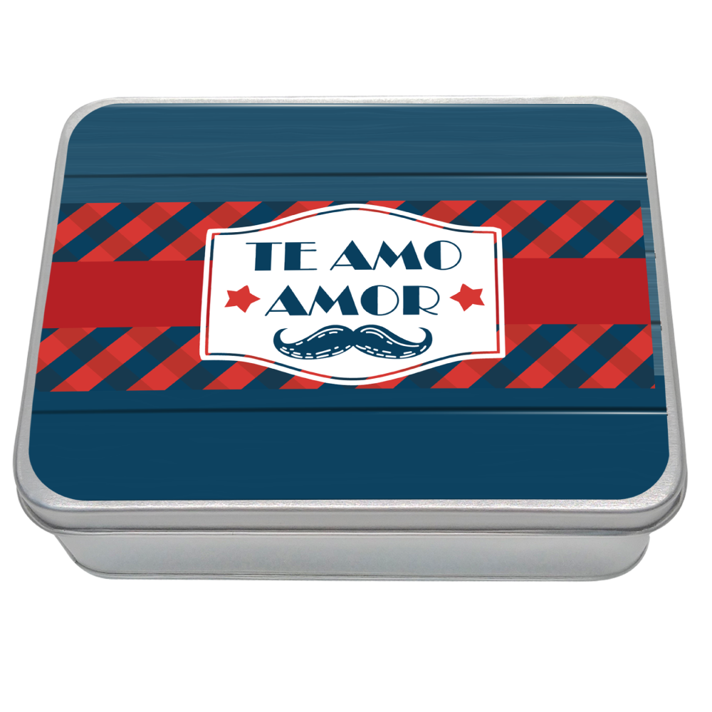 Caja Metálica 16 Chocolates "Te Amo Amor"