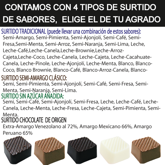 Caja Rígida 25 Chocolates, Puebla diseño: "Feliz Cumpleaños"