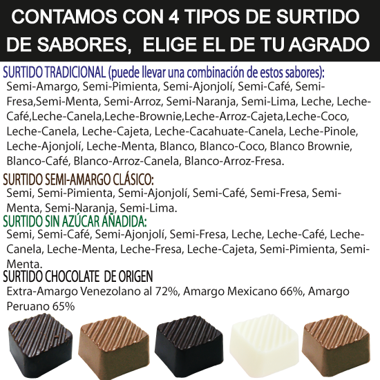 Caja Rígida 25 Chocolates, Puebla diseño: "Te Amo Naranja"