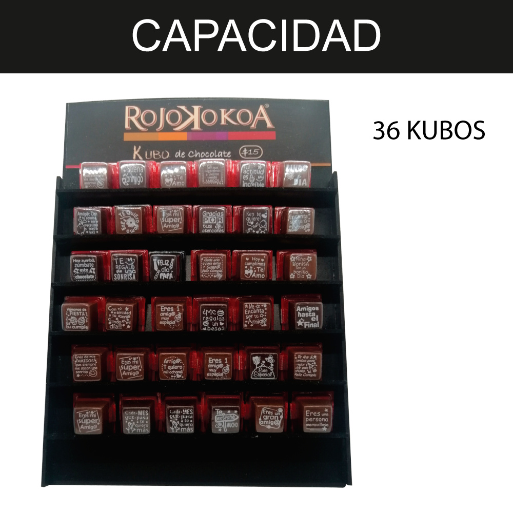 Exhibidor Cuarzo para: 36 Kubos