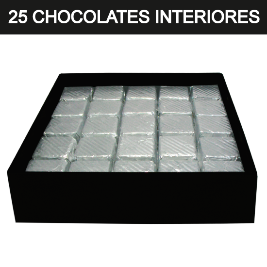 Caja Rígida 25 Chocolates, Puebla diseño: "Tú me haces soñar bonito"