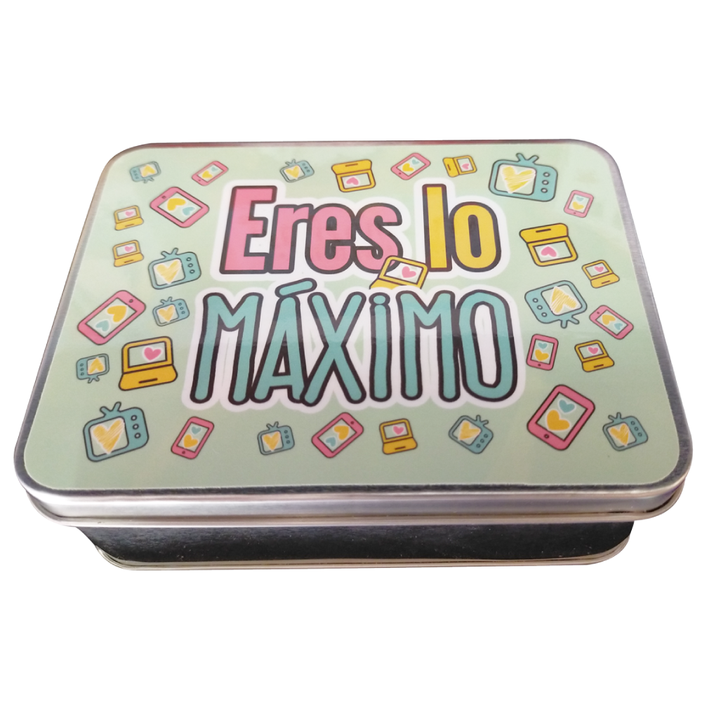 Caja Metálica 15 Chocolates, Rekko, diseño: "Eres lo Máximo"