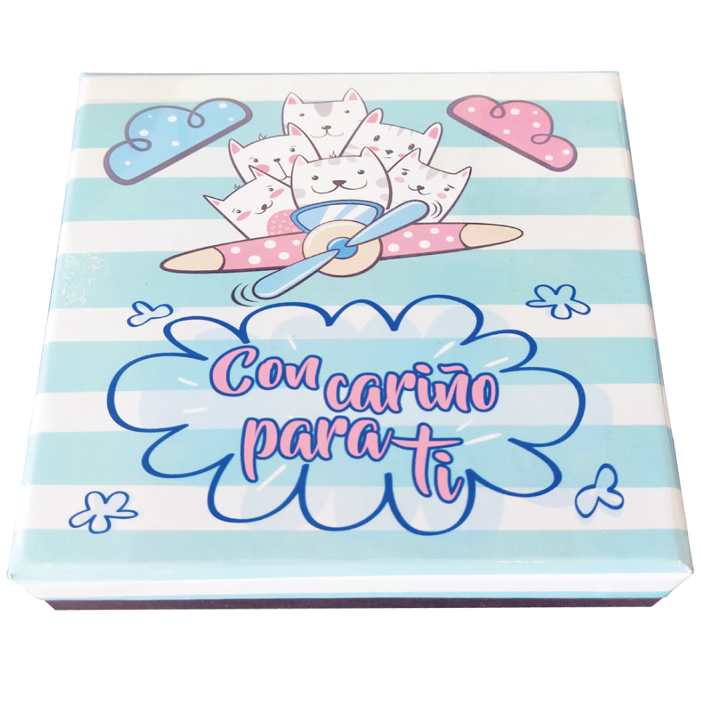 Caja Rígida 25 Chocolates, Puebla diseño: "Con Cariño para ti"