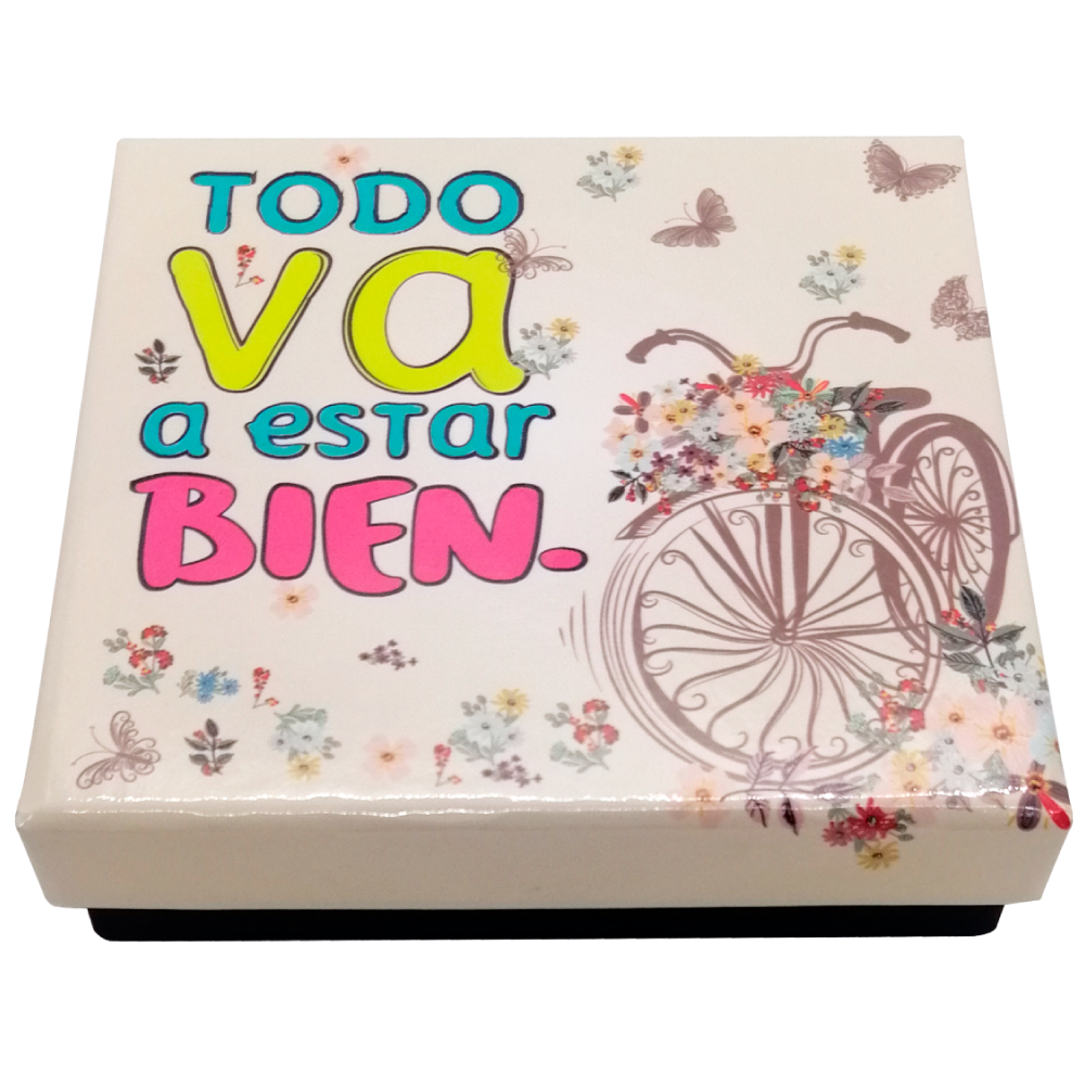 Caja Rígida 25 Chocolates, Puebla diseño: "Todo va a estar bien"