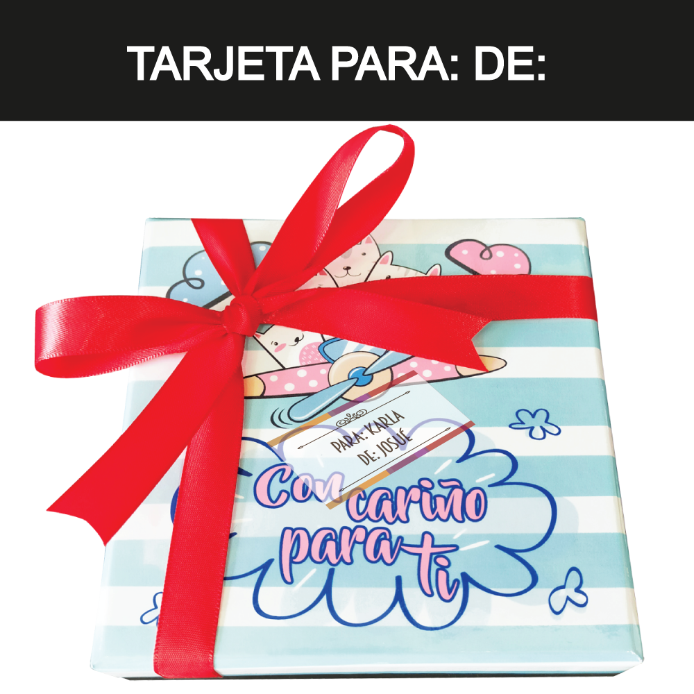Caja Rígida 25 Chocolates, Puebla diseño: "Con Cariño para ti"
