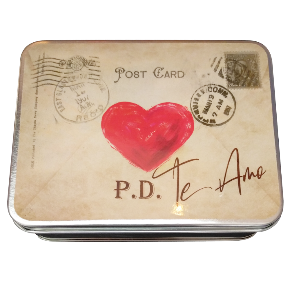 Caja Metálica 15 Chocolates, Rekko, diseño: "Pd. Te Amo"