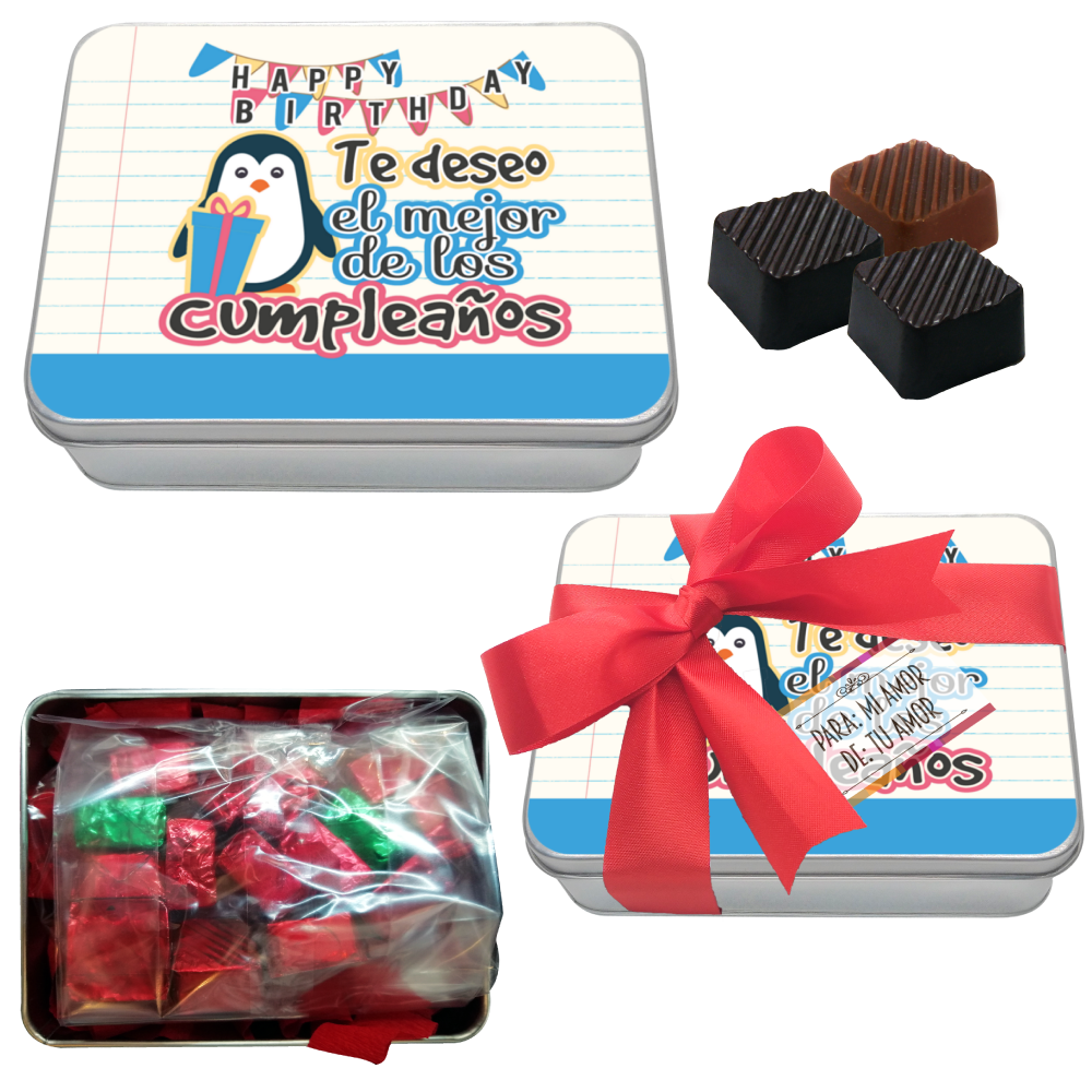 Regalos con chocolate, Chocolates personalizados, Cumpleaños