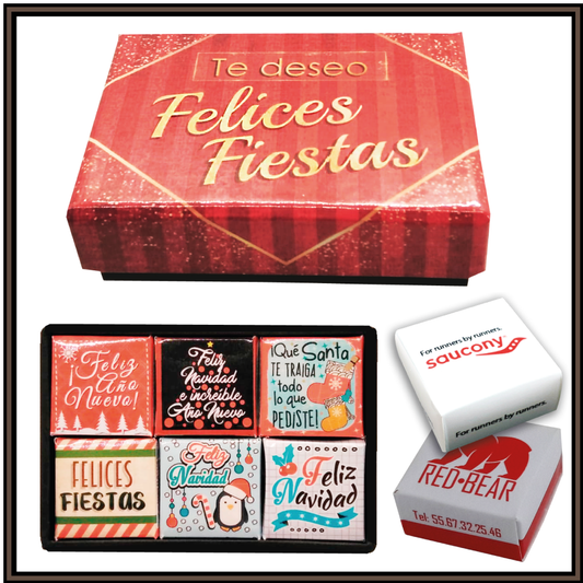 CAJA PERSONALIZADA CON CHOCOLATES PERSONALIZADOS
