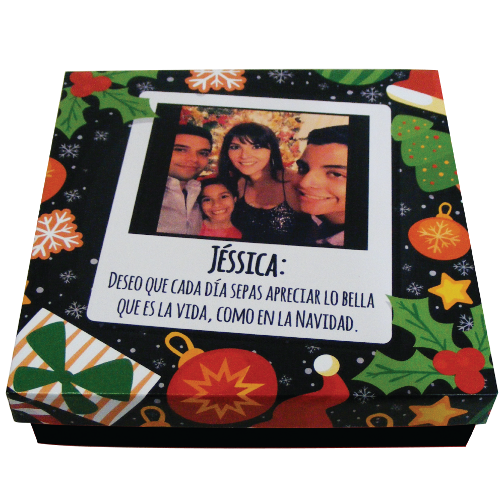CAJA PERSONALIZADA CON CHOCOLATES PERSONALIZADOS