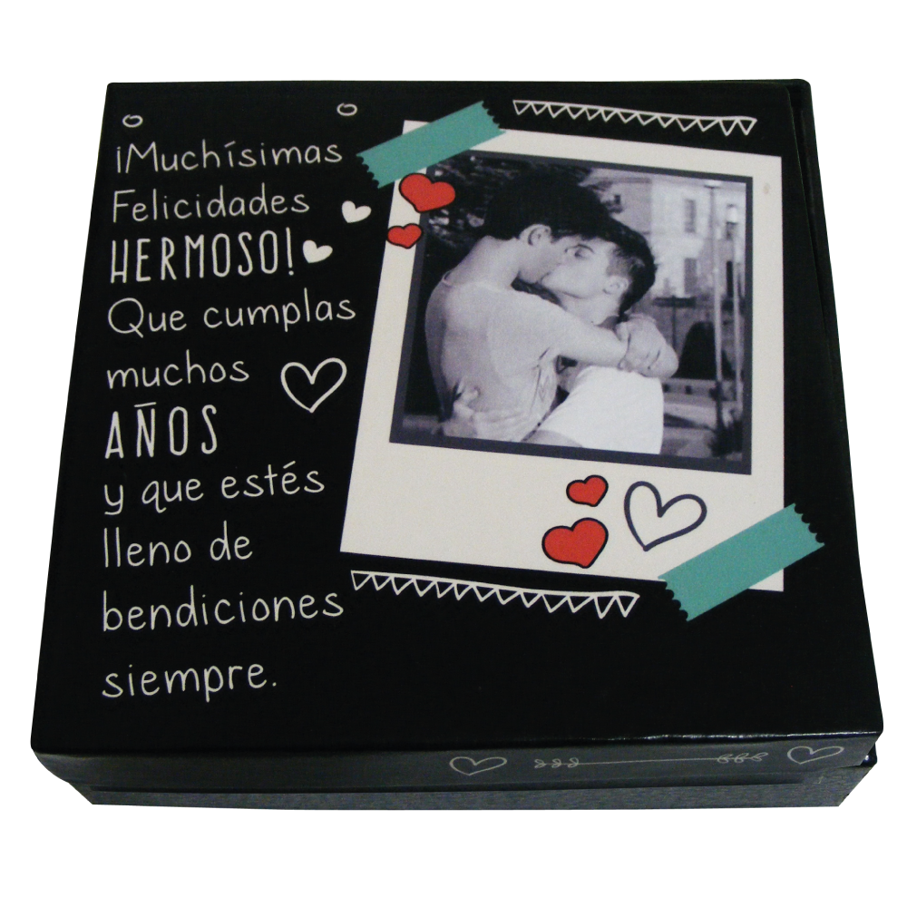 CAJA PERSONALIZADA CON CHOCOLATES PERSONALIZADOS