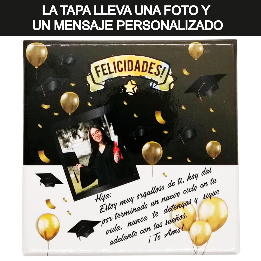 CAJA PERSONALIZADA CON CHOCOLATES PERSONALIZADOS