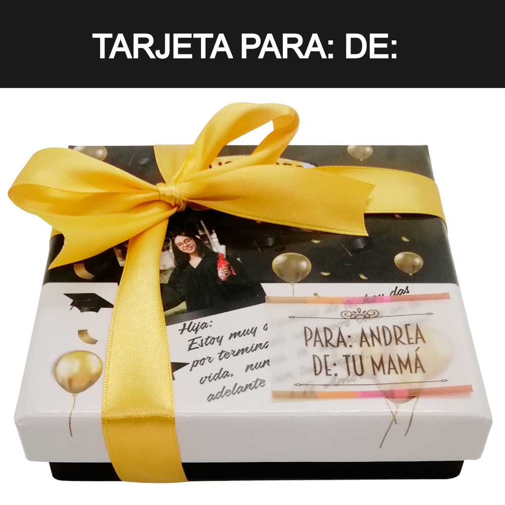 CAJA PERSONALIZADA CON CHOCOLATES PERSONALIZADOS