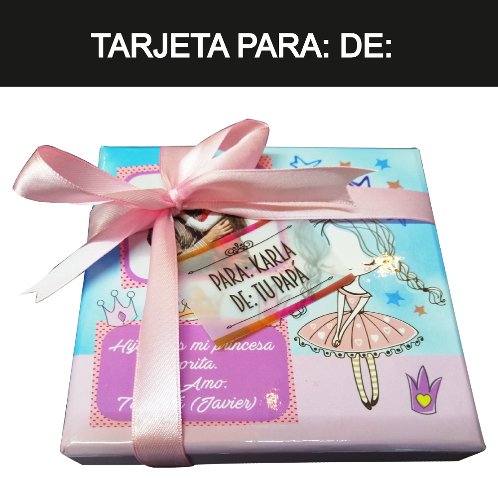 CAJA PERSONALIZADA CON CHOCOLATES PERSONALIZADOS