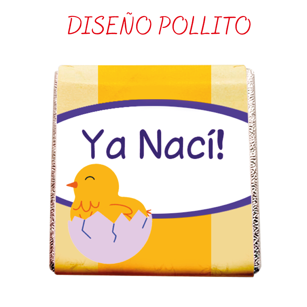 CHOCOLATE PERSONALIZADO PARA NACIMIENTOS