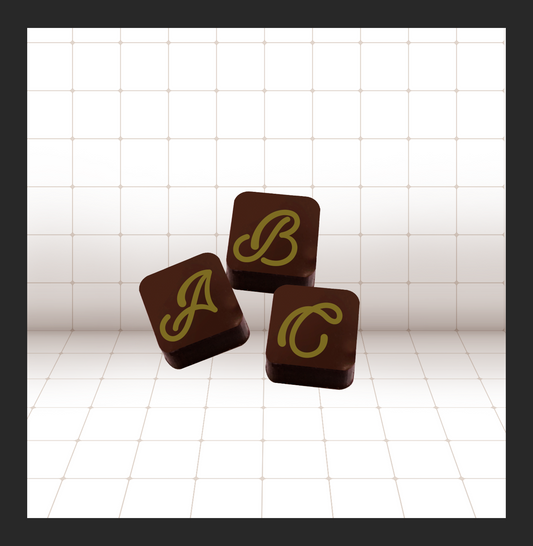 CHOCOLATES PERSONALIZADOS, LAMINAS PARA POSTRES, LAMINAS DE CHOCOLATE, PLACAS DE CHOCOLATE