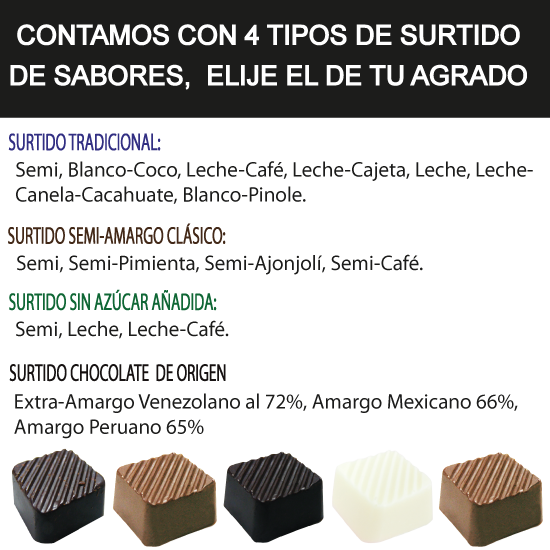 Caja Rígida 25 Chocolates, Puebla diseño: "Te Amo (Corazón)"