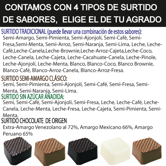 Caja Rígida 25 Chocolates, Puebla diseño: "Feliz Cumple"