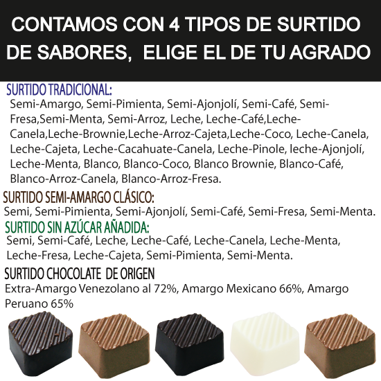 Caja Rígida 25 Chocolates, Puebla diseño: "Love"