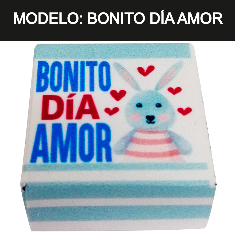 Kuadritos de Chocolates con Mensajes de Amor