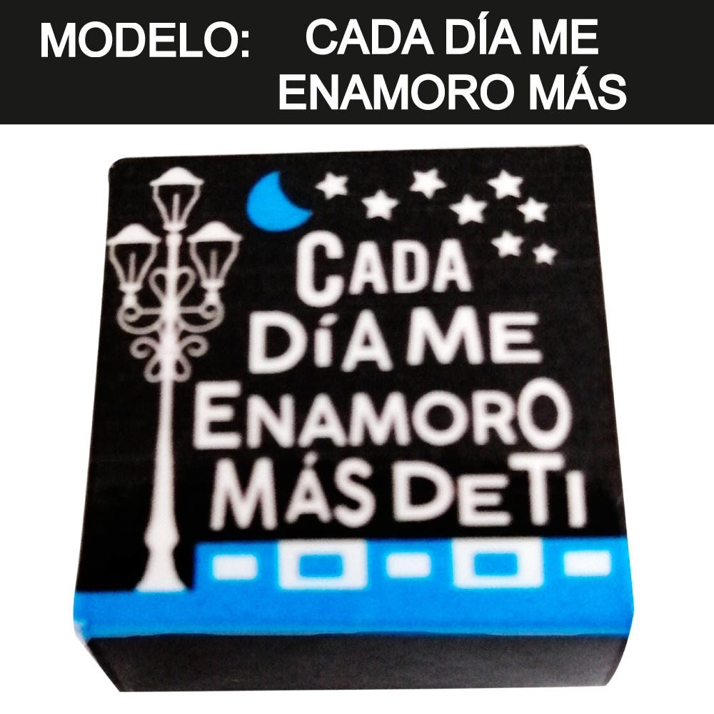 Kuadritos de Chocolates con Mensajes de Amor