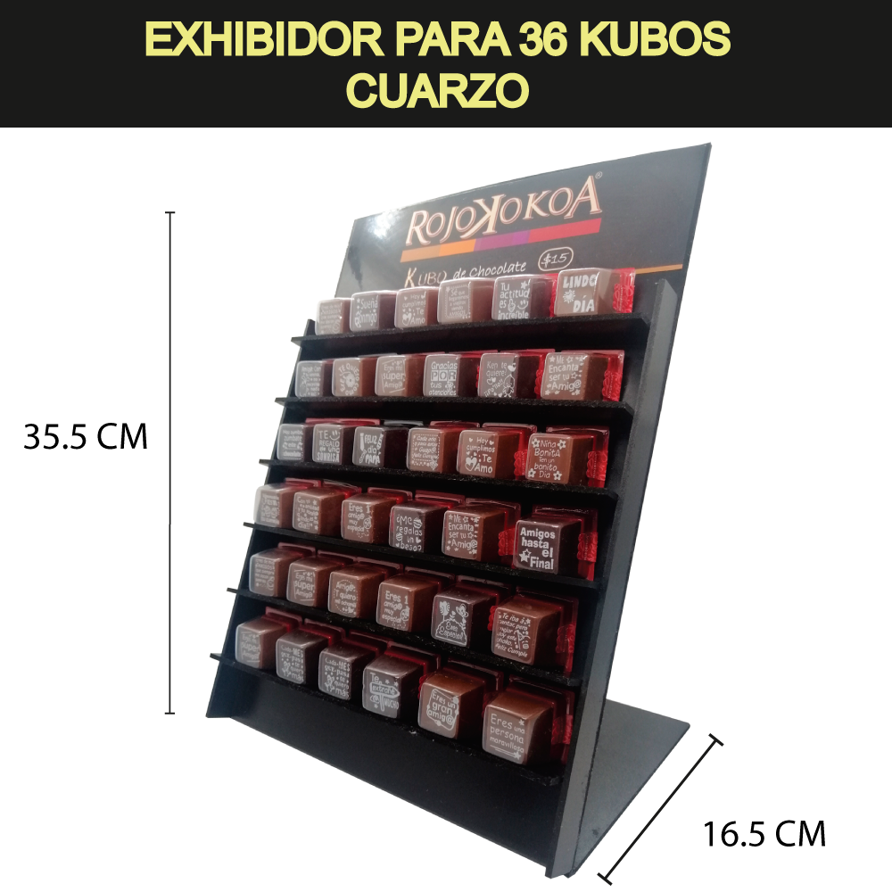 Exhibidor Cuarzo para: 36 Kubos