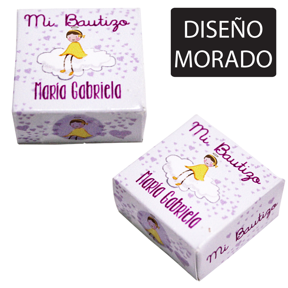Paquete con 54 Kuadritos de Chocolate Diseño: "Nube"
