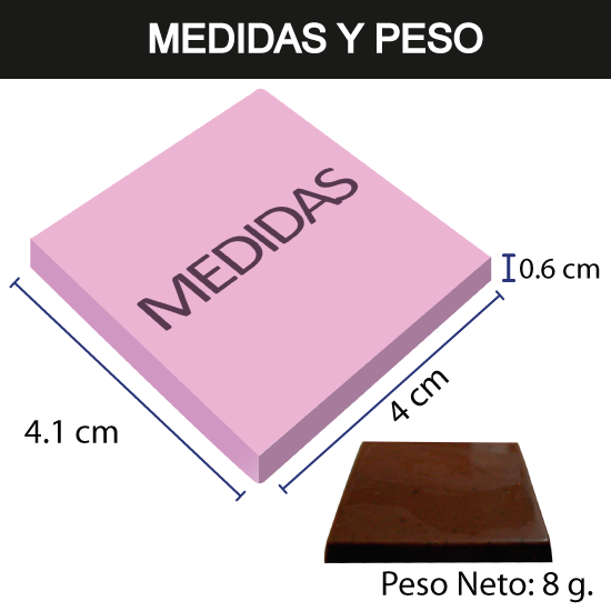 Paquete con 54 Mosaikos de Chocolate Diseño: "Unicornio en Globo"