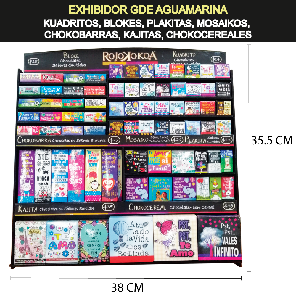 Exhibidor  Aguamarina