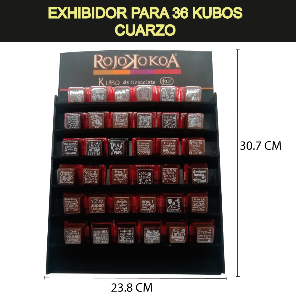 Exhibidor Cuarzo para: 36 Kubos