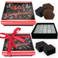 Caja Rígida 25 Chocolates, Puebla diseño: "Feliz Cumpleaños" (Letras Rojas)